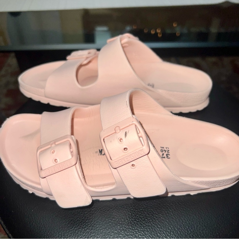 Birkenstock Arizona Light Pink Slides, size 37/7 - Picture 6 of 8